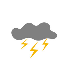 Gray clouds and Lightning Vektor Illustration