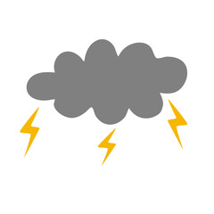 Gray clouds and Lightning Vektor Illustration