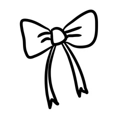 Bow ribbon doodle