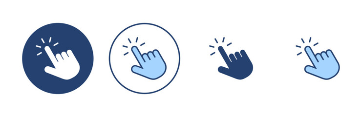 Hand click icon vector. pointer sign and symbol. hand cursor icon