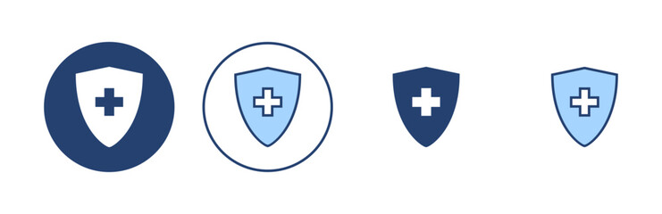 Health insurance icon vector. Insurance health document sign and symbol