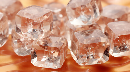 close up of ice cubes HD 8K wallpaper Stock Photographic Image 