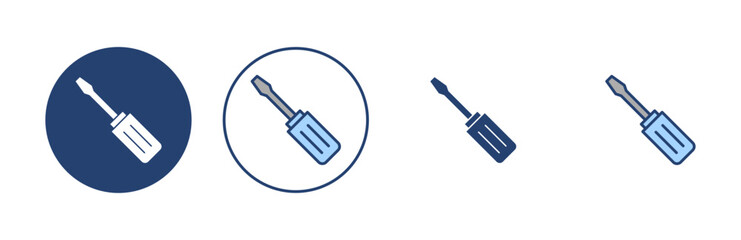 Screwdriver icon vector.tools sign and symbol