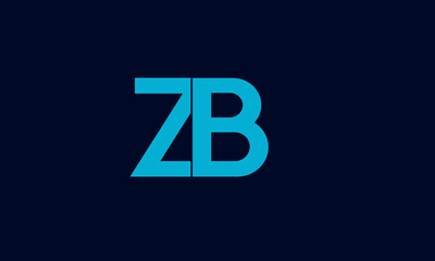 ZB Letter logo design vector template.