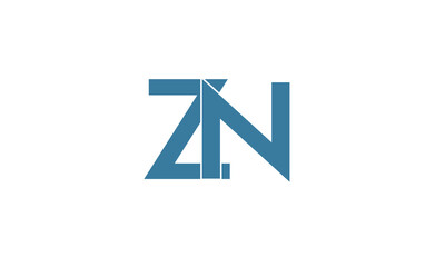 ZN, NZ, Abstract Letters Logo Monogram