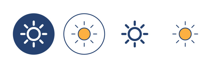 Sun icon vector. Brightness sign and symbol