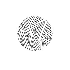 Set of circle hand drawn patterns