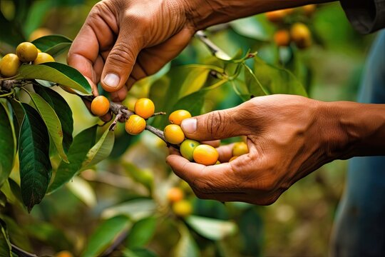 Male Hand Gathering Ripe Bengkoang, a Taste of Nature's Wholesome Abundance