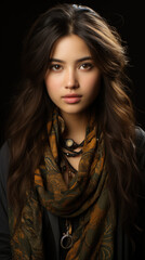 Naklejka premium Bhutan 20 Year Old Girl Professional Photography, Background Image, Best Phone Wallpapers