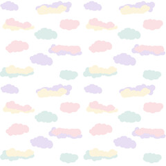 Fototapeta premium seamless background with clouds, abstract cloud pastel color drawing
