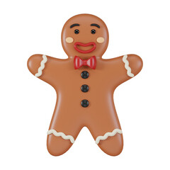 3d cute christmas gingerbread man
