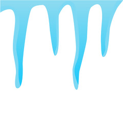 Snowball and snowdrift  icicles and snowcap borders