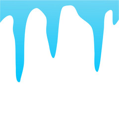 Snowball and snowdrift  icicles and snowcap borders