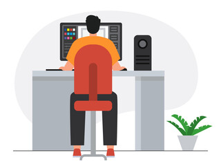 Workspace vector illustration