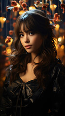 Fototapeta premium Korea Beautiful Girl 20 Year Old Professional Photo , Background Image, Best Phone Wallpapers