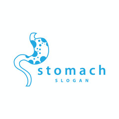 Stomach Logo, Simple Design for Brands with a Minimalist Concept, Vector Human Health Templet Illustration