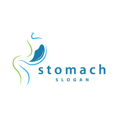 Stomach Logo, Simple Design for Brands with a Minimalist Concept, Vector Human Health Templet Illustration