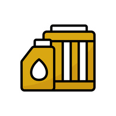 Car Oil Filter Icon, Auto Repair Icon