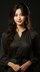 Naklejka premium Masterpiece Realistic 27Yr Old Female Beautiful Face, Background Image, Best Phone Wallpapers