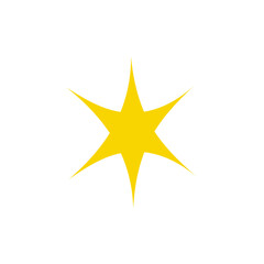 Yellow sparkle star icon 