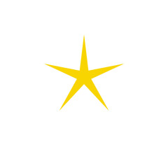 Obraz premium Yellow sparkle star icon 