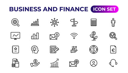 Business and finance icon set. Business and corporation vector icon.Money, investment, teamwork, meeting, partnership, meeting, work success.
