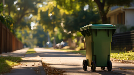 The trash bin awaits to collect your rubbish