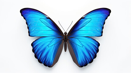 Fototapeta premium blue butterfly isolated on white background