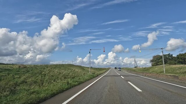 国道238号・オホーツクライン・4倍速（北海道・網走）