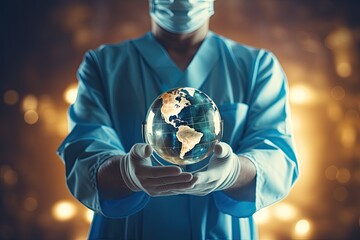 Gold Trophy in the Hands of a Doctor