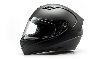 Illustration of an Isolated Motorcycle Helmet on a White Background
