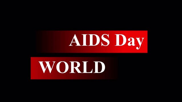 World AIDS Day lower third - 4k - Alpha