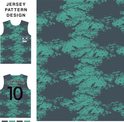 Abstract grunge concept vector jersey pattern template for printing or sublimation sports uniforms football volleyball basketball e-sports cycling and fishing Free Vector.