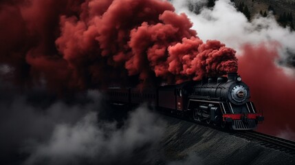 steam of train