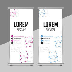 modern great abstract roll up  banner design with creative shapes