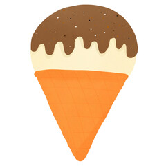 Ice cream vanilla chocolate 