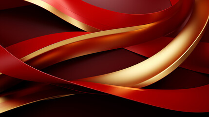 Red and gold absract red and gold ribbons background