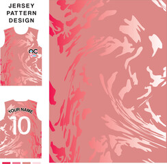 Abstract floral pink concept vector jersey pattern template for printing or sublimation sports uniforms football volleyball basketball e-sports cycling and fishing Free Vector.