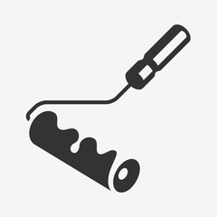 Paint roller. Simple vector icon