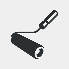 Paint roller. Realistic vector icon