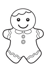 Gingerbread Coloring Page