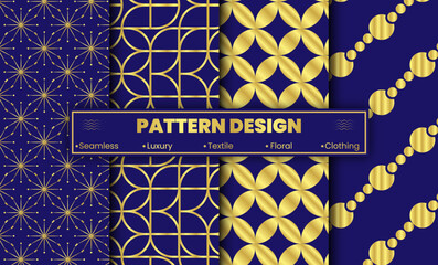 Collection of Abstract ornamental vector patterns and swatches. 