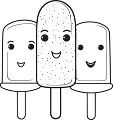 Popsicle Coloring Page