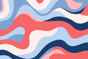 Beautiful wave seamless pattern background. Good for fashion fabrics, children’s clothing, T-shirts, postcards, email header, wallpaper, banner, posters, events, covers, and more.