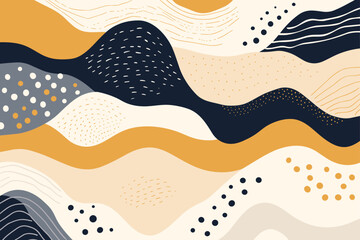 Obraz premium Winter lines dots shapes floral seamless pattern background. Good for fashion fabrics, children’s clothing, T-shirts, postcards, email header, wallpaper, banner, posters, events, covers, and more.