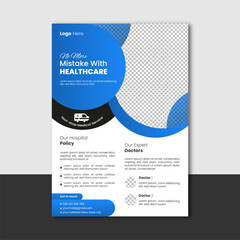 Modern  healthcare and medical  Flyer Layout  template