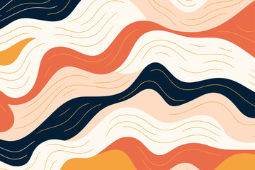 Beautiful wave seamless pattern background. Good for fashion fabrics, children’s clothing, T-shirts, postcards, email header, wallpaper, banner, posters, events, covers, advertising, and more.