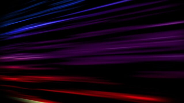 Colorful speed of light space technology animation video, 4K light burst tunnel background.