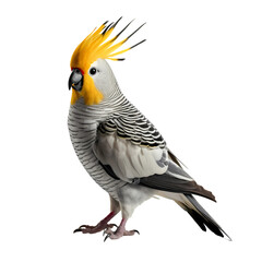 Male parrot standing on transparent background