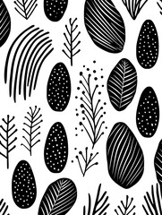 Floral silhouette seamless pattern background. Good for fashion fabrics, children’s clothing, postcards, email header, wallpaper, banner, posters, events, covers, advertising, and more.